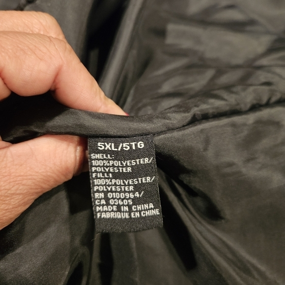 Akademiks Oversized Quilted Vest, Mens, Size 5X, Black - Picture 6 of 7